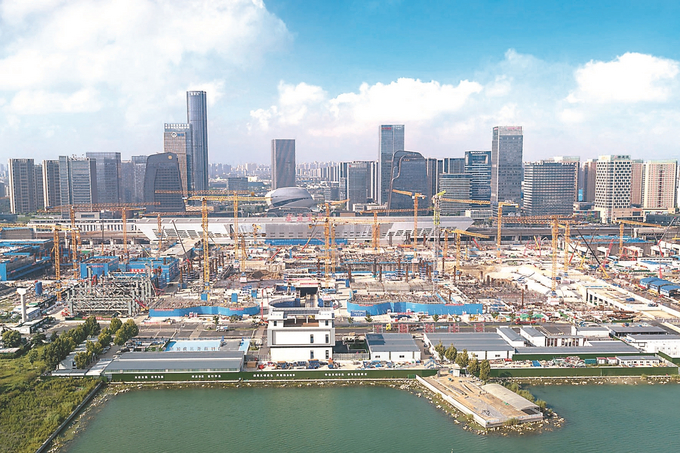 【新华日报】苏州北站综合枢纽改扩建工地建设如火如荼